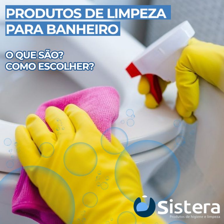 Produtos de limpeza para banheiro